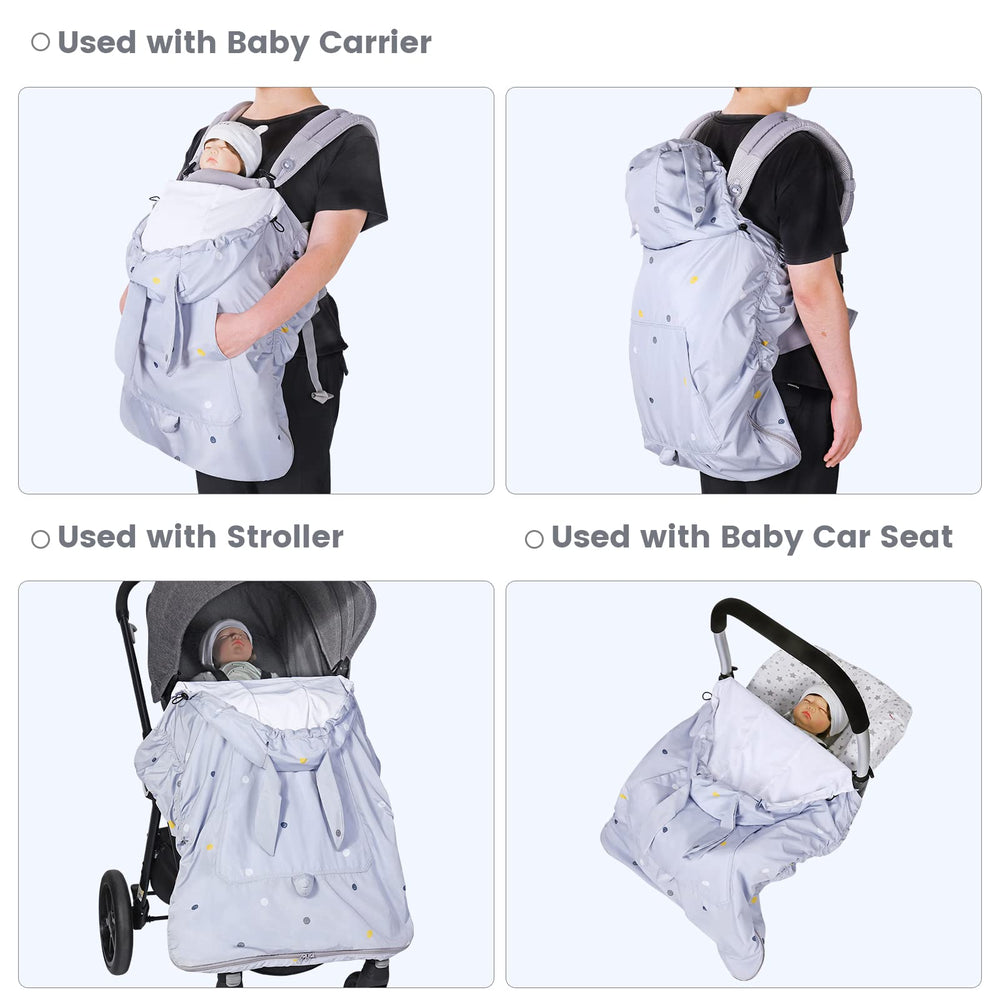 Orzbow breathable mesh layer helps keep baby dry during warm, active outings.