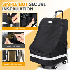 Orzbow car seat bag and cart detach for versatile use on the go