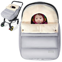 Orzbow car seat cover front view with coral fleece warmth for winter travel