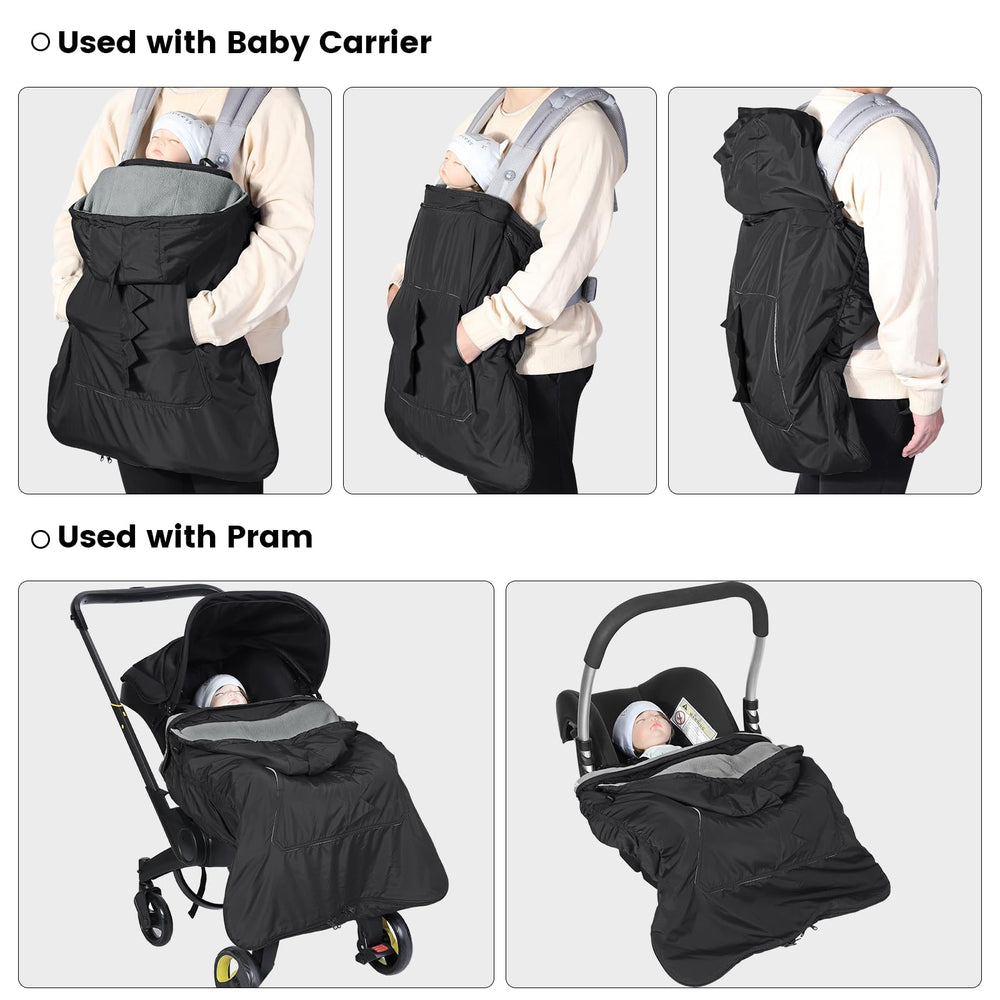 Orzbow carrier cover includes storage bag for easy on-the-go storage.