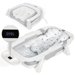 Orzbow collapsible baby bath tub with unfolded space for comfortable bath time