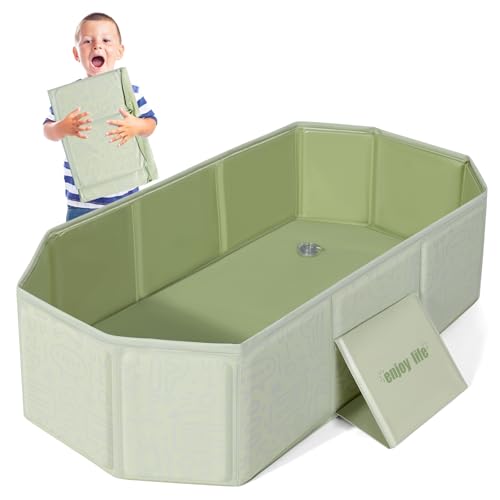 Orzbow collapsible baby bathtub cleaning demonstrates quick post-bath cleanup.