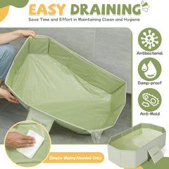 Orzbow collapsible baby bathtub stable base with wide plate prevents slipping.