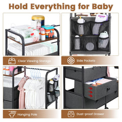 Orzbow detachable diaper bag slide-out enables easy on-the-go changes