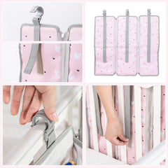 Orzbow removable panel diaper caddy attached to crib for easy access