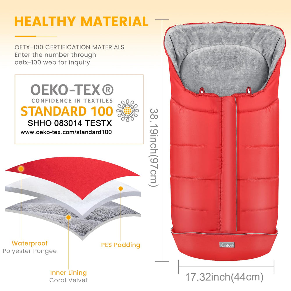 Orzbow dual-zipper bottom opening enables quick diaper changes.