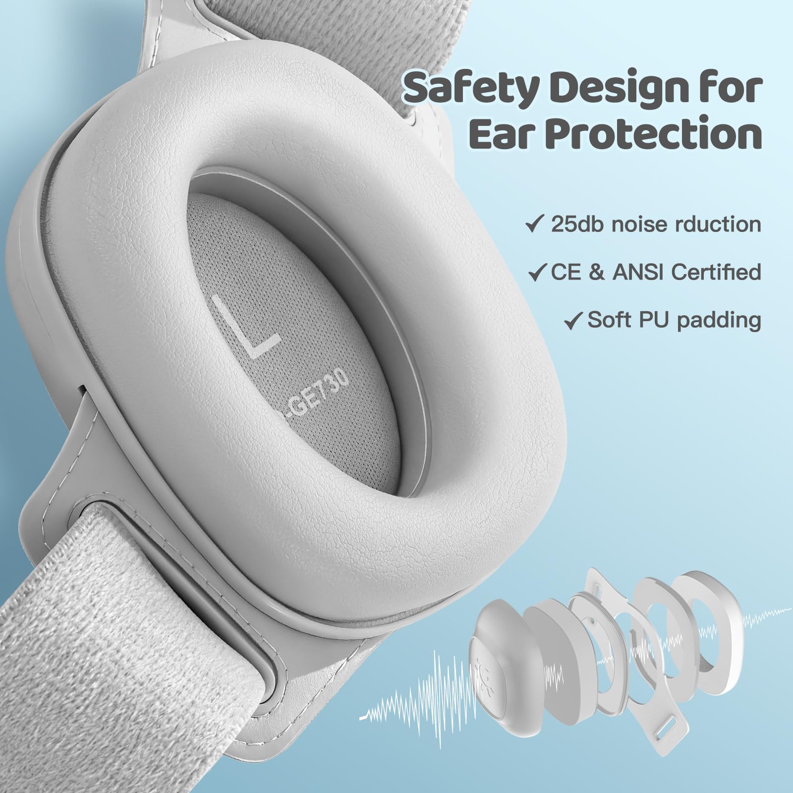 Orzbow ear muffs with soft cushions for comfort.