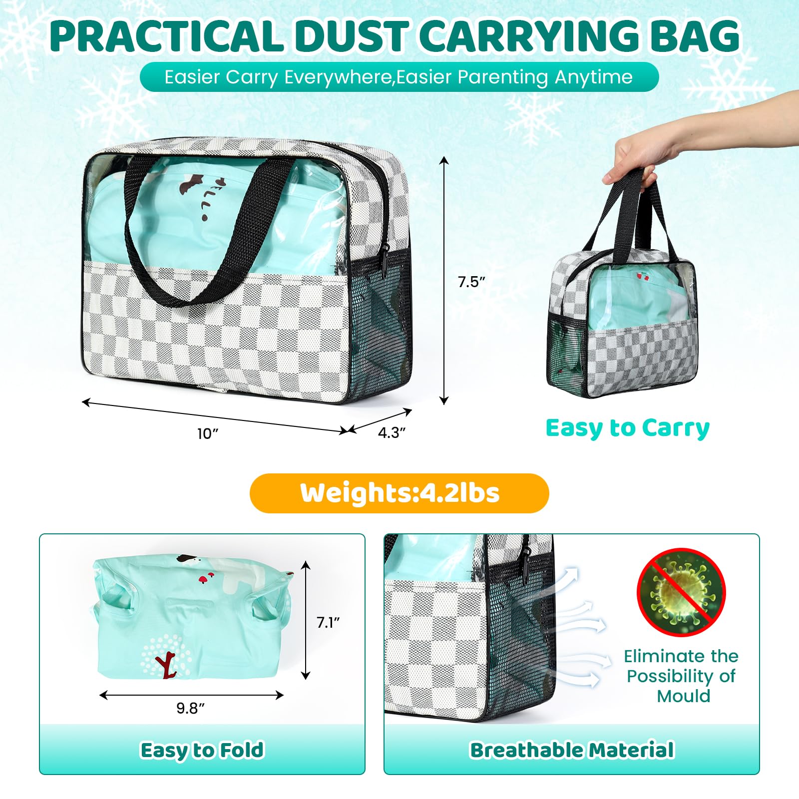 Orzbow dust bag with folded pad for easy care and transport.