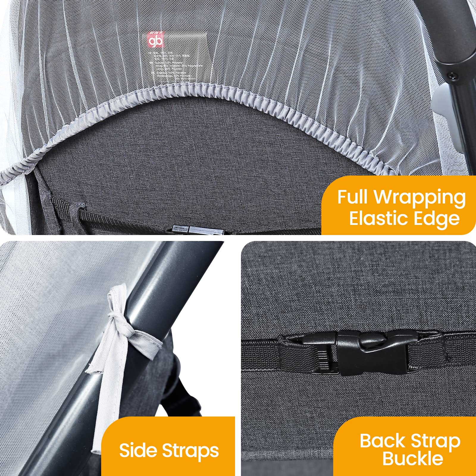Orzbow foldable mosquito net with storage bag for easy travel.