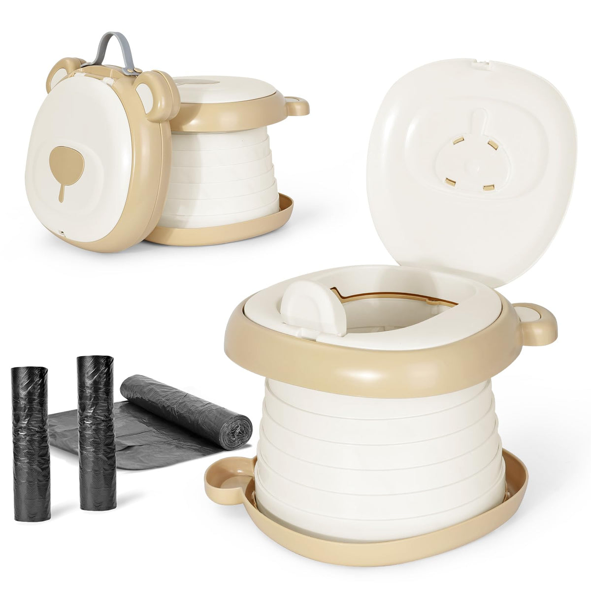Orzbow portable travel potty seat folded compactly for on the go convenience