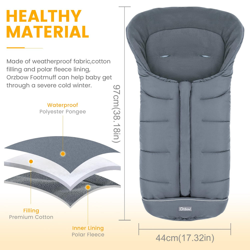 Orzbow footmuff foldable design lets you adjust on the go