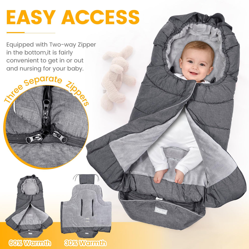 Orzbow footmuff reflective strips boost nighttime visibility and safety