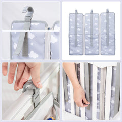 Orzbow hanging options show hooks and Velcro straps for versatile mounting.