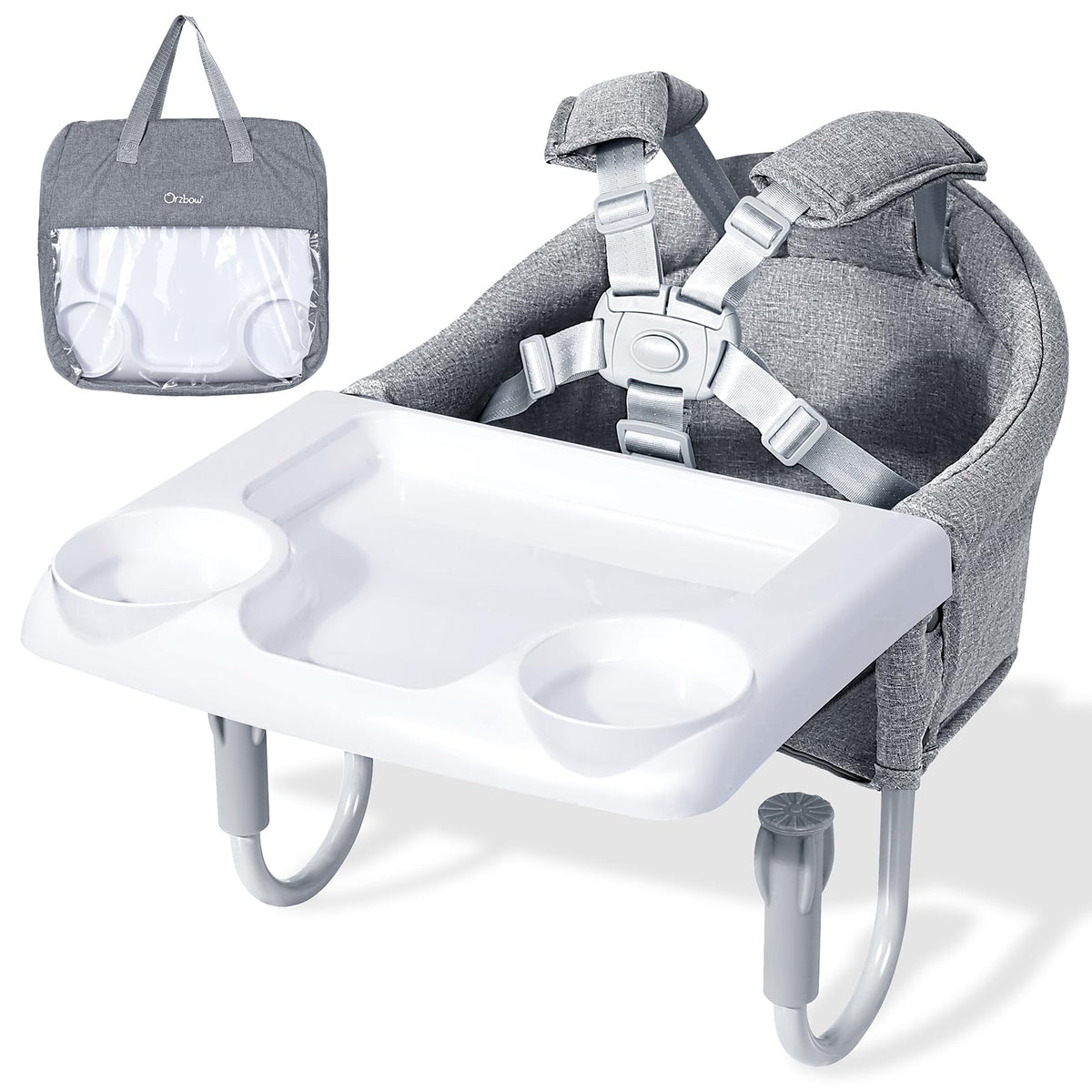 Orzbow Hook On High Chair with removable tray ready for quick cleaning and feeding
