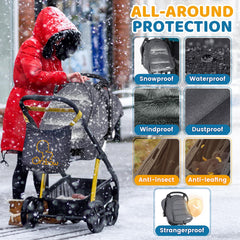 Orzbow infant car seat cover—breathable canopy with airflow and sun protection.