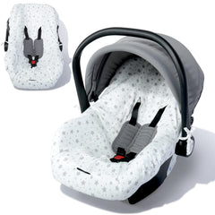 Orzbow infant car seat cover liner material closeup shows soft breathable cotton for baby comfort.