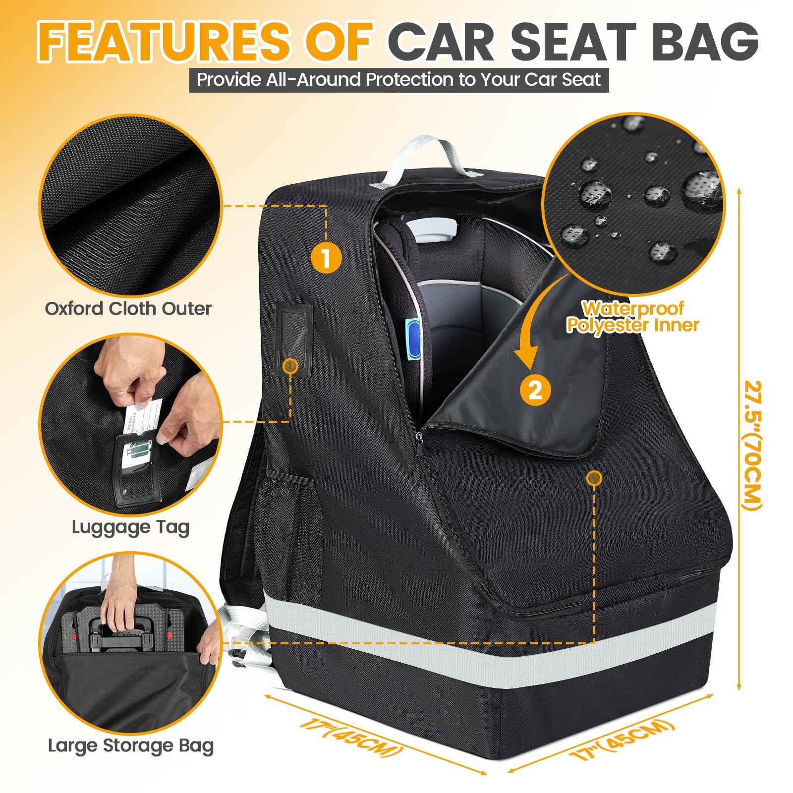 Orzbow interior storage large bag keeps baby essentials neatly organized
