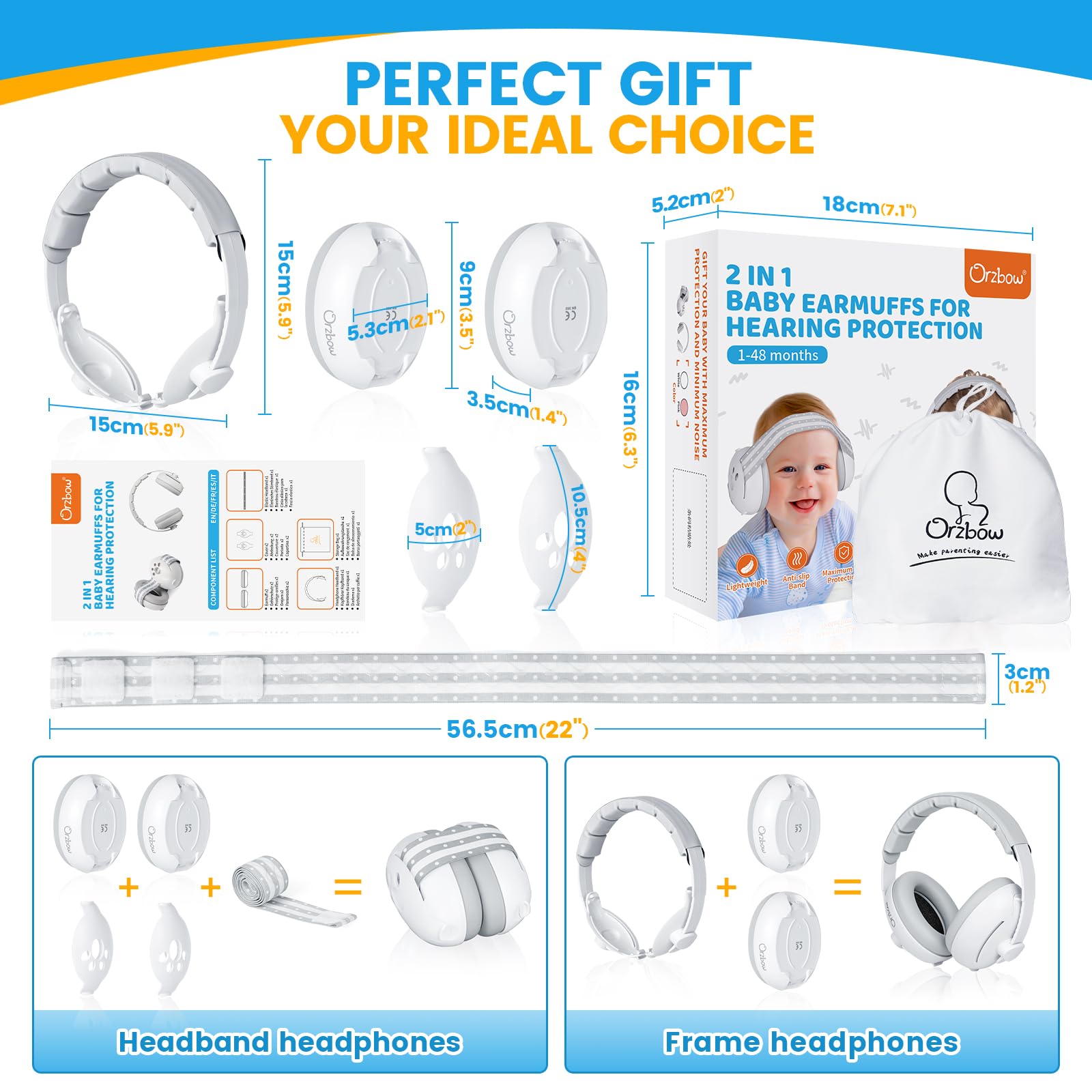 Orzbow lightweight baby protection you can wear from stroller to car.