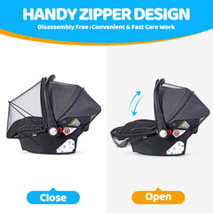 Orzbow universal-fit elastic edge shows easy installation on most car seats