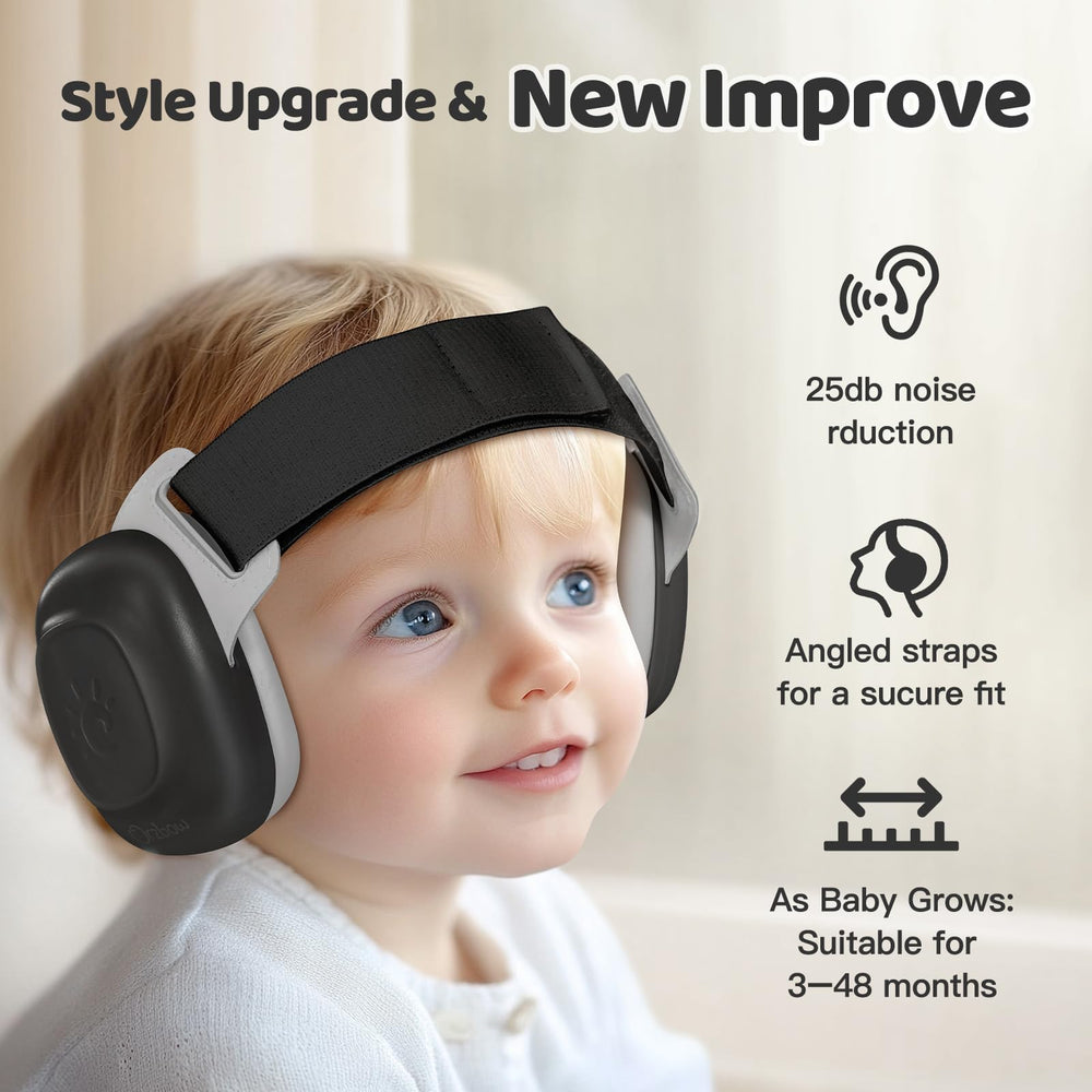 Orzbow baby headphones 25dB noise reduction ideal for travel and noisy environments.