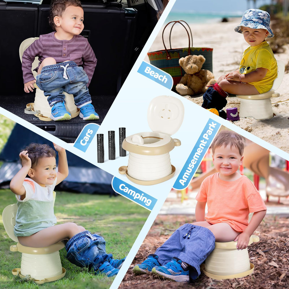 Orzbow potty seat bottom with non slip silicone strips for stable use