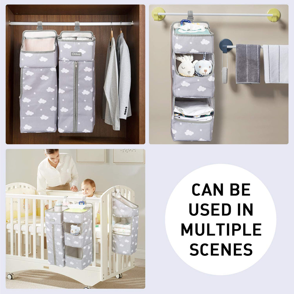 Orzbow nursery storage with multi-pocket design for organized essentials.