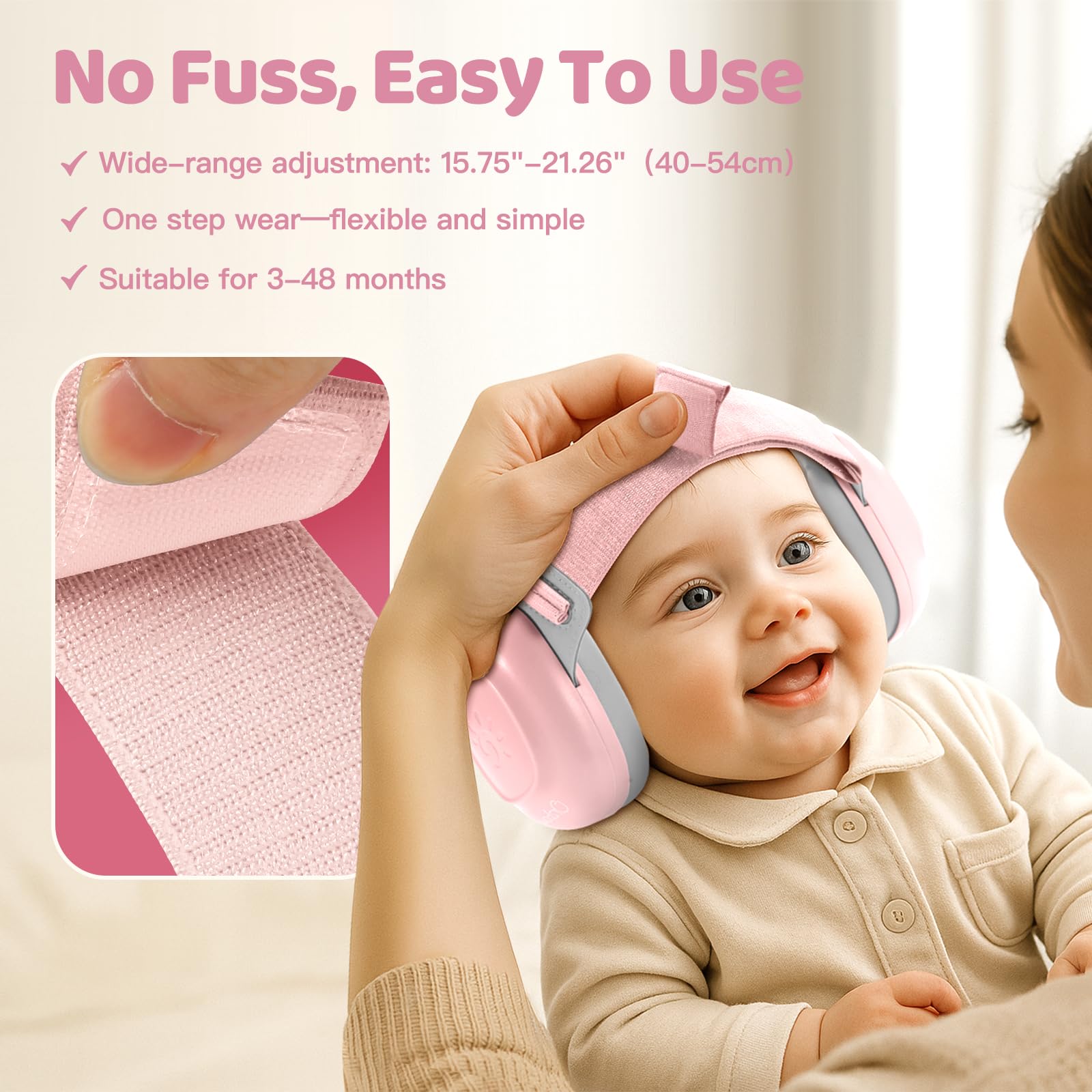 Orzbow pink baby headphones add gentle color and kid-friendly style.