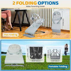 Orzbow portable bouncer ergonomic design supports head and back comfort.