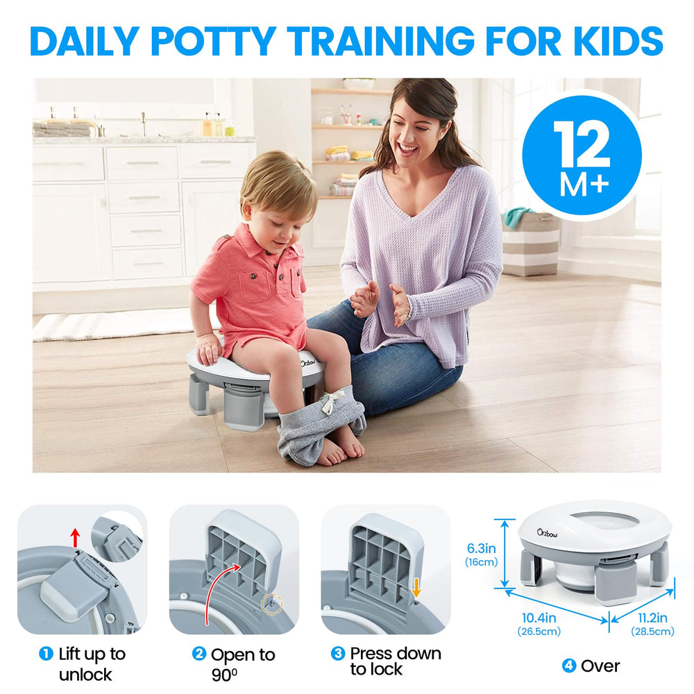 Orzbow portable potty splash-guard helps maintain cleanliness on messy trips.
