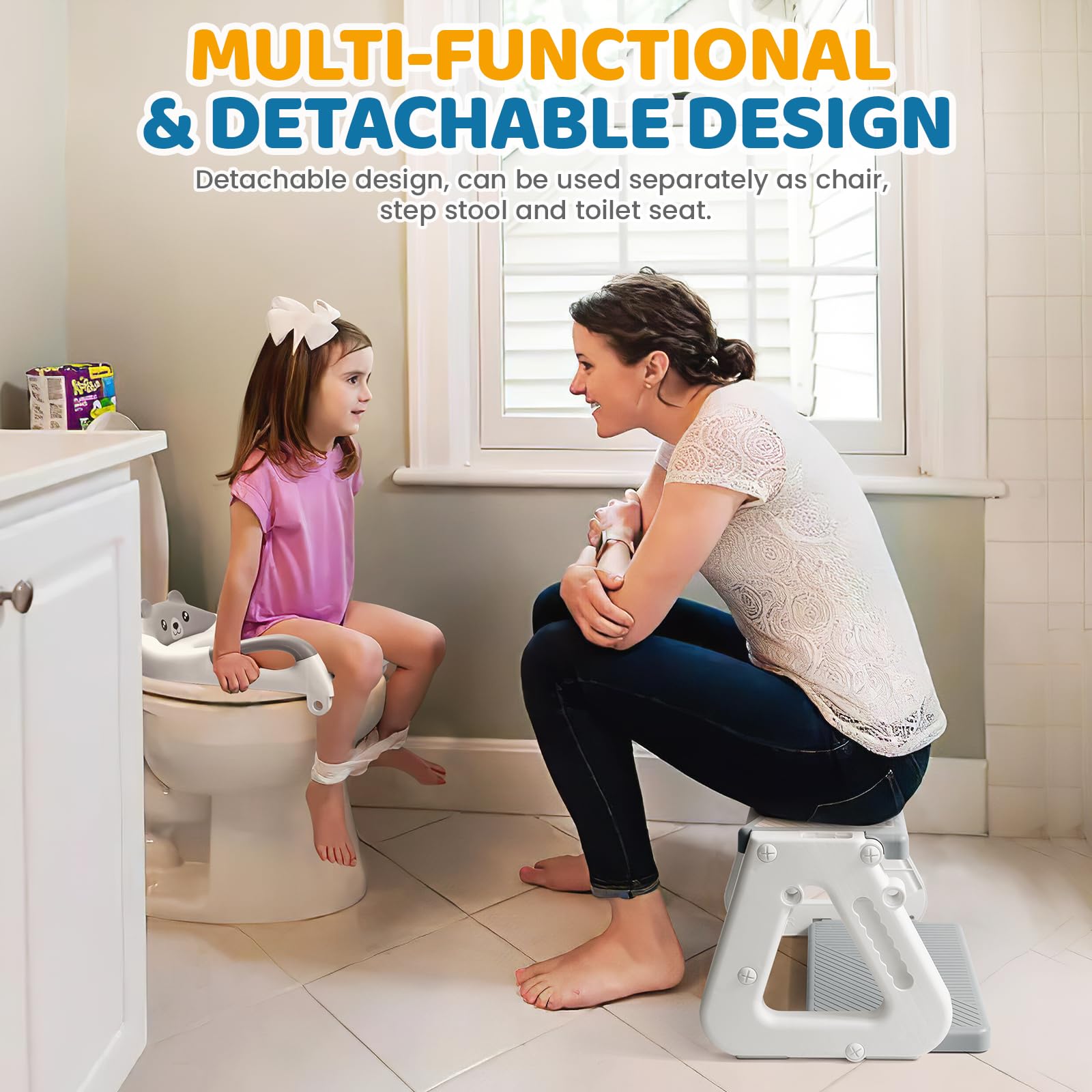 Orzbow ergonomic handles support safe transfers and handwashing routines.