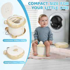 Orzbow potty seat splash guard detail showing spill prevention