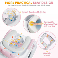 Orzbow potty training seat footrest with anti-slip padding supports toddler stability.