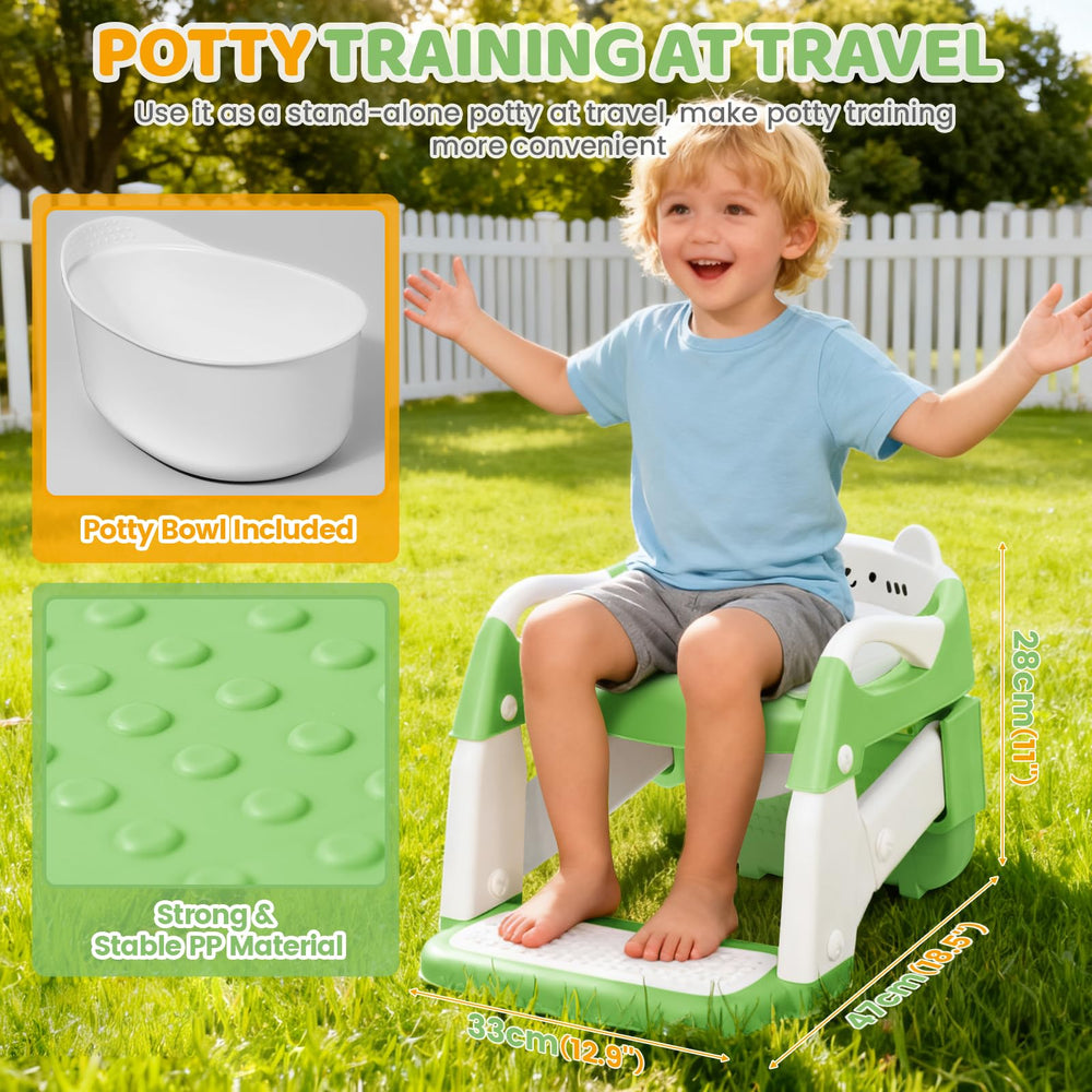 Orzbow Potty Training Seat ladder-assembly highlights easy setup for parents.