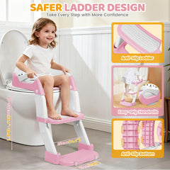 Orzbow Potty Training Seat pink 2in1-function highlights versatile use for growing kids