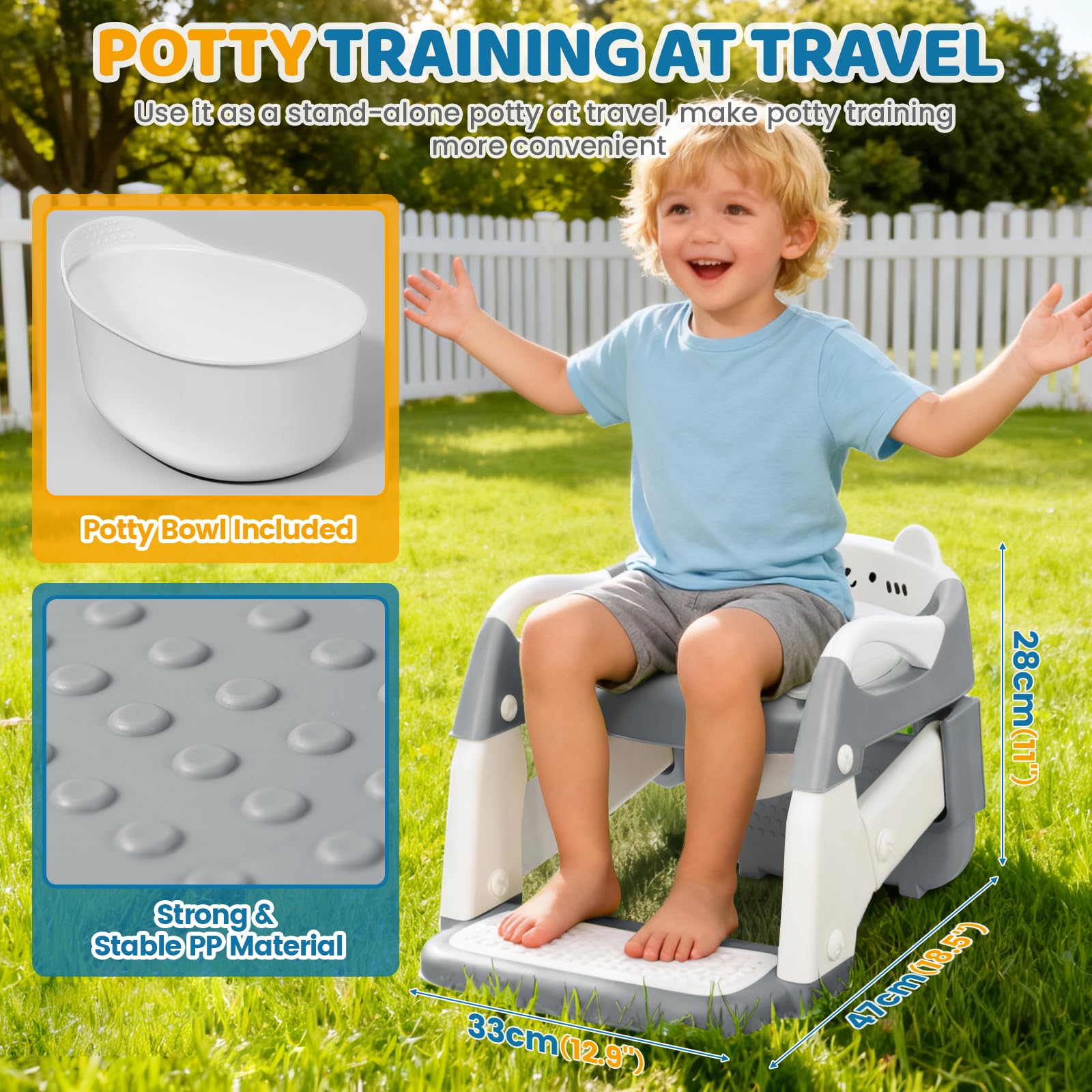 Orzbow potty training seat splash guard keeps bathroom mess minimal.