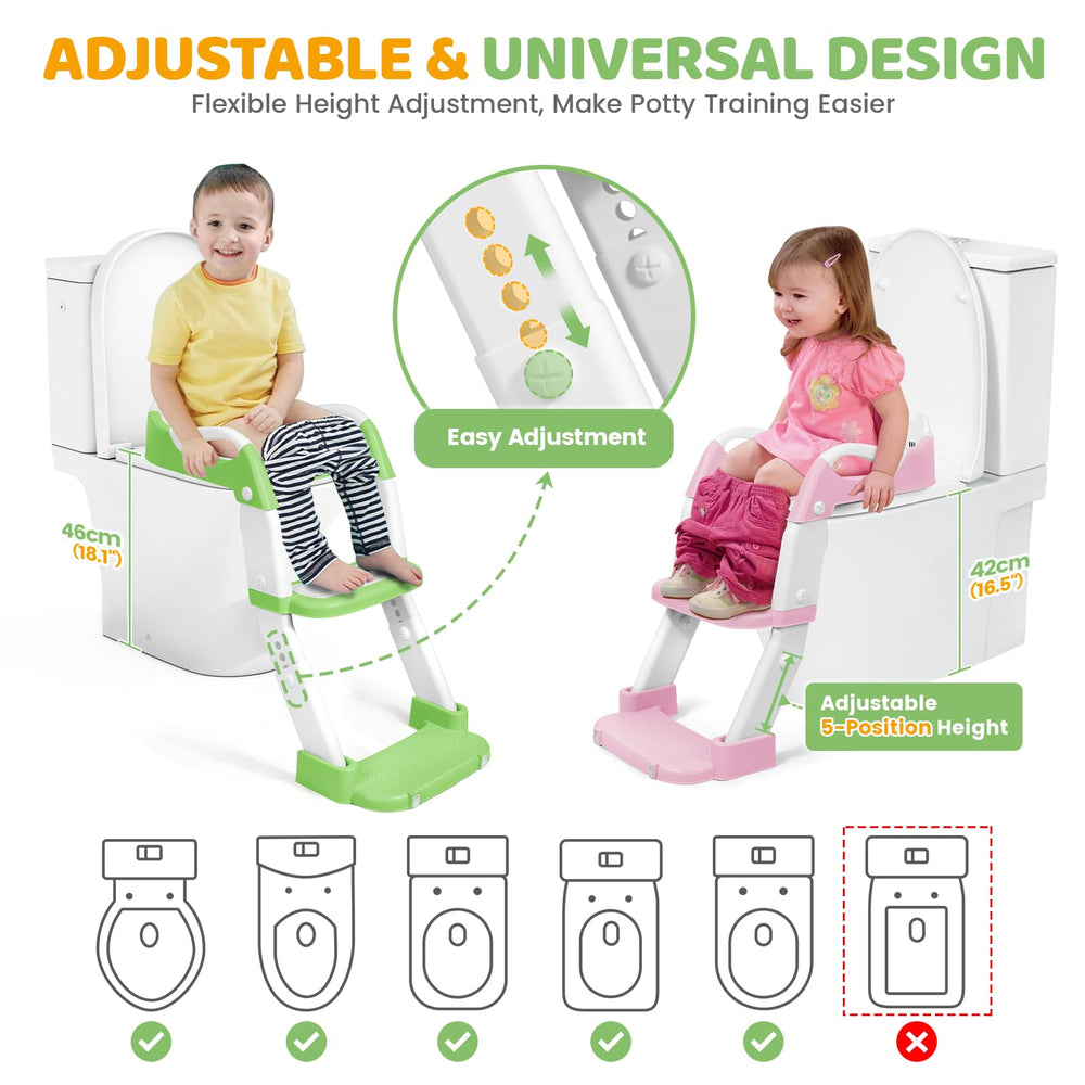 Orzbow Potty Training Seat splash-guard image shows spill-reducing design.
