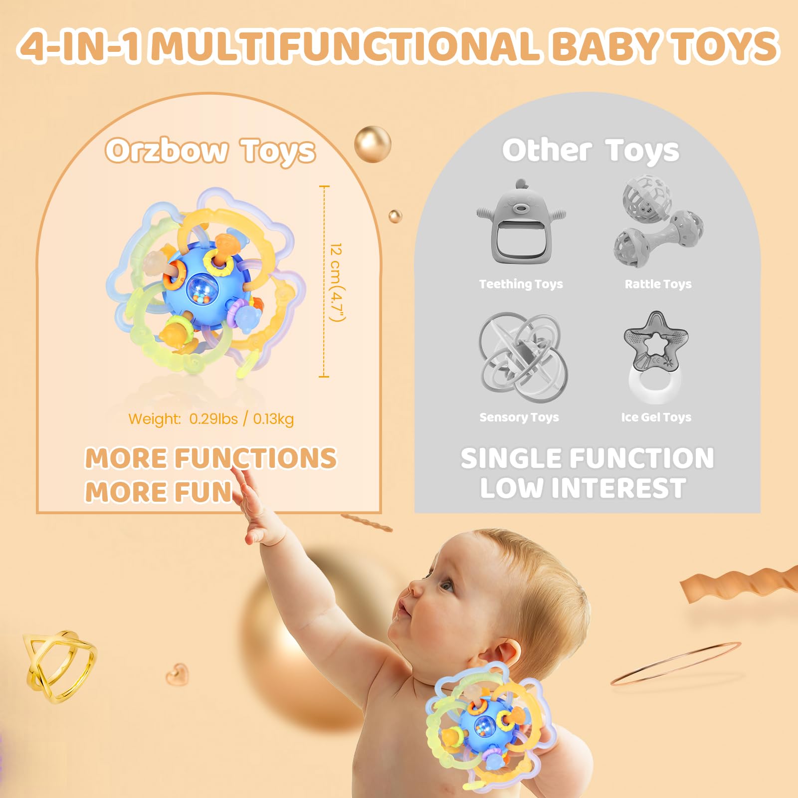 Orzbow safety-certified teether features CE CPC UKCA marks for trusted safety.