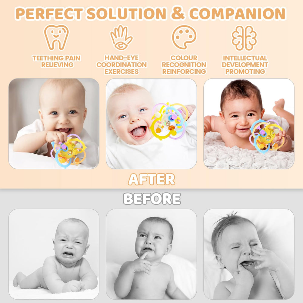 Orzbow sensory teething toy lightweight and giftable for babies