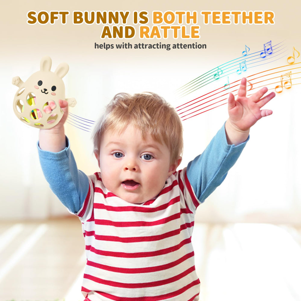 Orzbow silicone close-up shows safe, chew-friendly surface for teething comfort.
