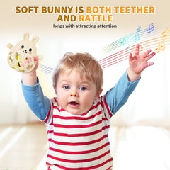 Orzbow silicone close-up shows safe, chew-friendly surface for teething comfort.