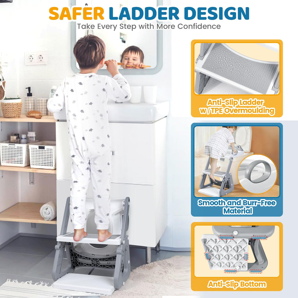 Orzbow splash guard extended helps minimize spills around the toilet.