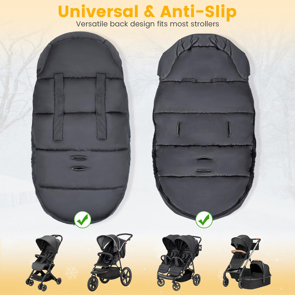 Orzbow bunting bag two-way zipper enables quick diaper changes without removing the cover