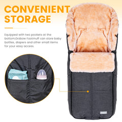 Orzbow stroller footmuff detachable-design switches from blanket to liner in seconds.