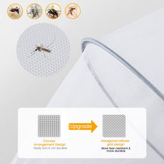 Orzbow stroller net with two-way zipper enables easy baby access without removal.