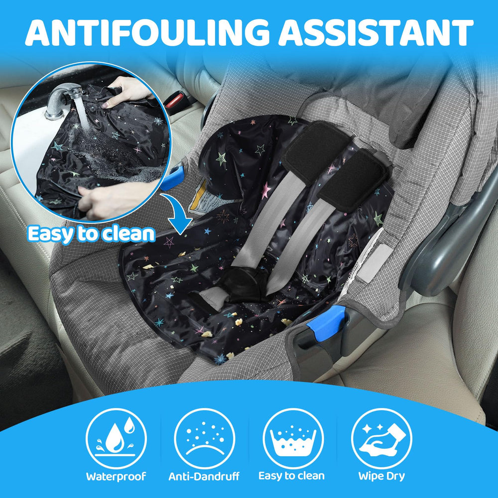 Orzbow stroller compatibility image demonstrates universal fit for car seats.