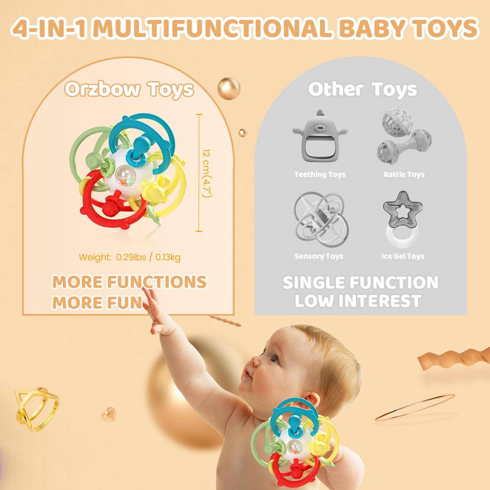 Orzbow teether safety materials highlight BPA-free non-toxic surface for baby safety.