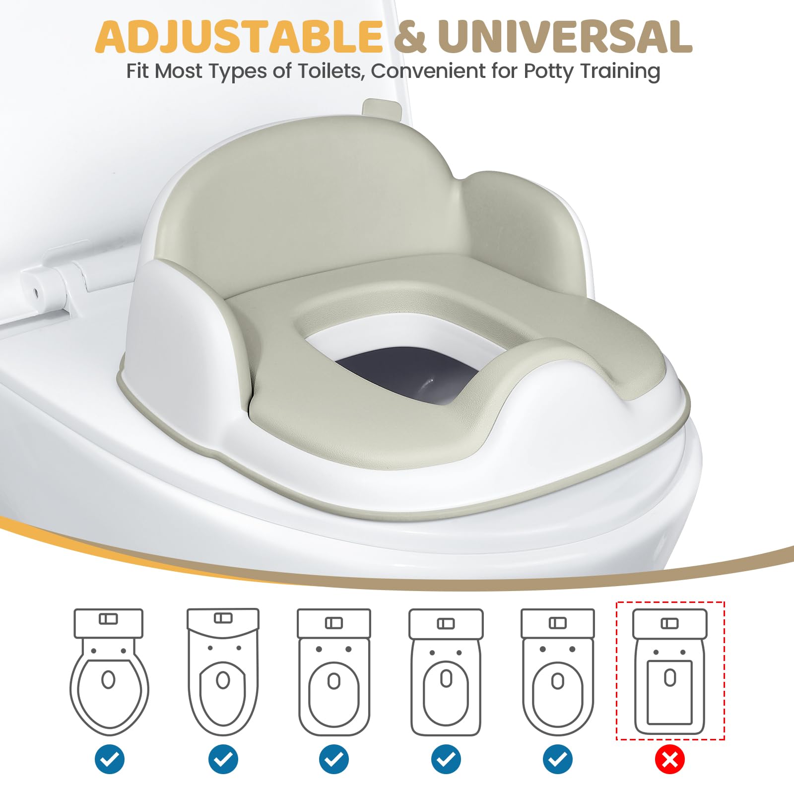 Orzbow toddler potty splash guard helps minimize mess during training