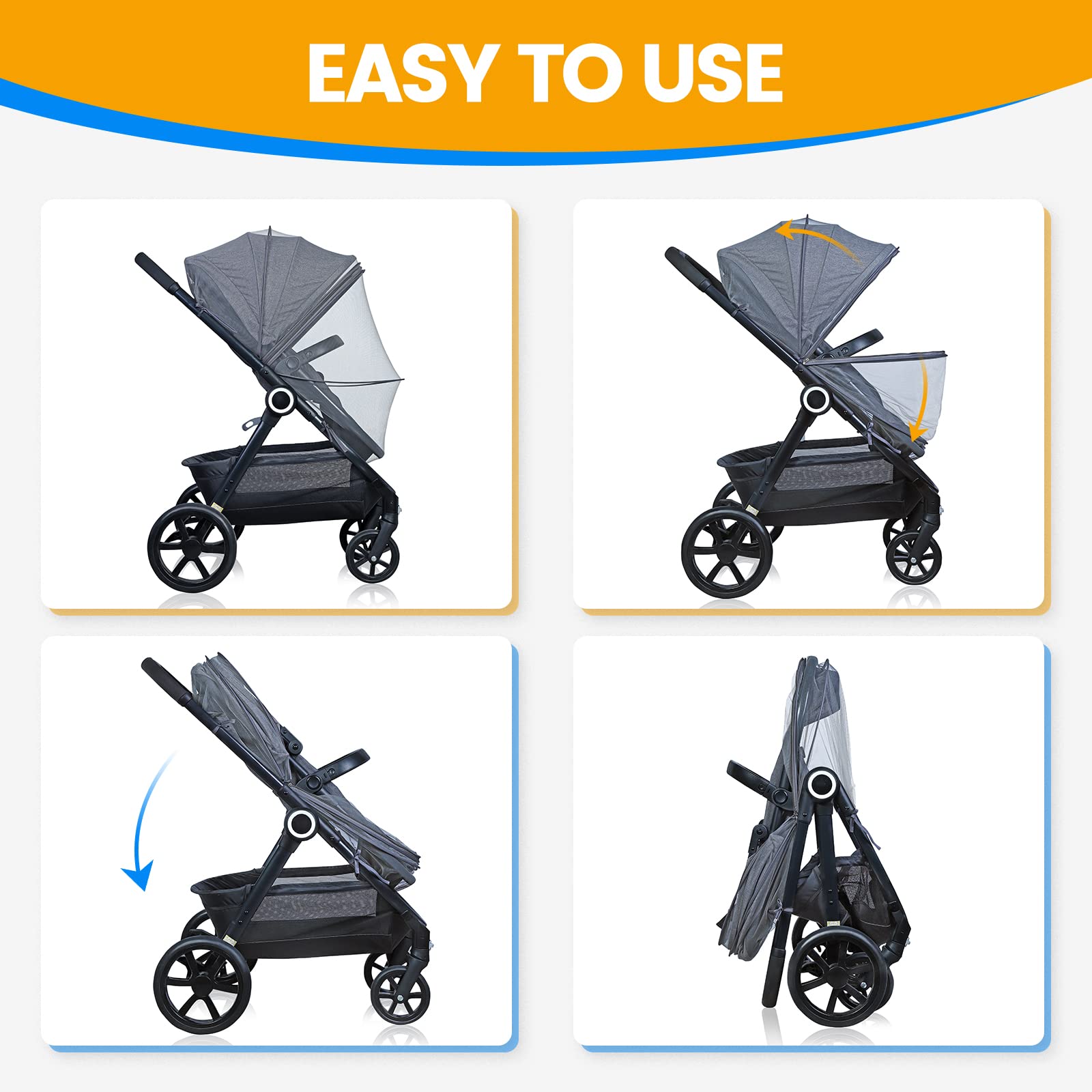 Orzbow travel crib net provides foldable shelter on the go.