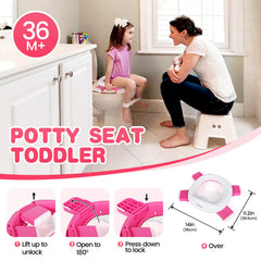 Orzbow travel potty seat with splash guard supports hygienic public bathroom visits.