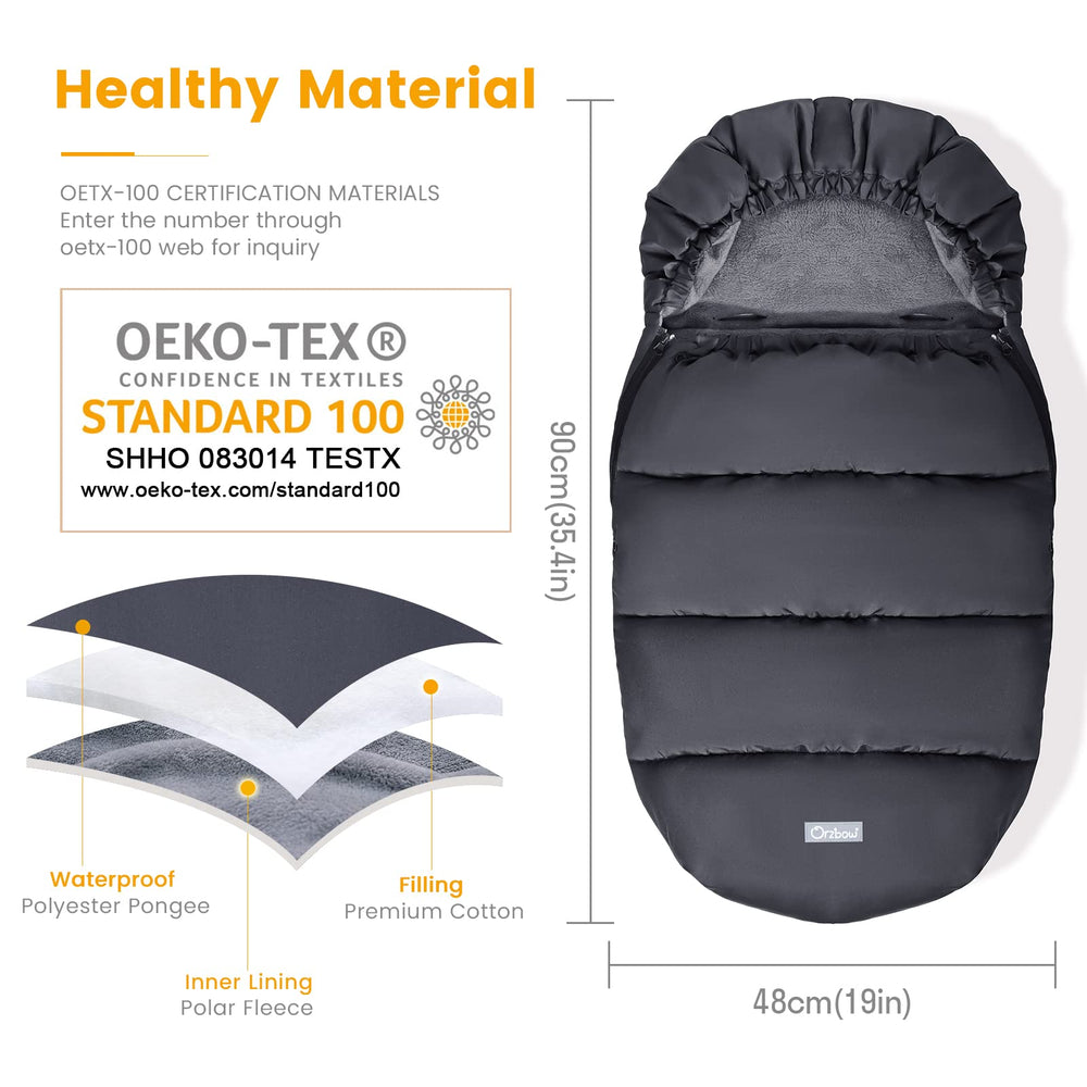 Orzbow universal fit with hook-and-loop slots keeps baby secure on most strollers